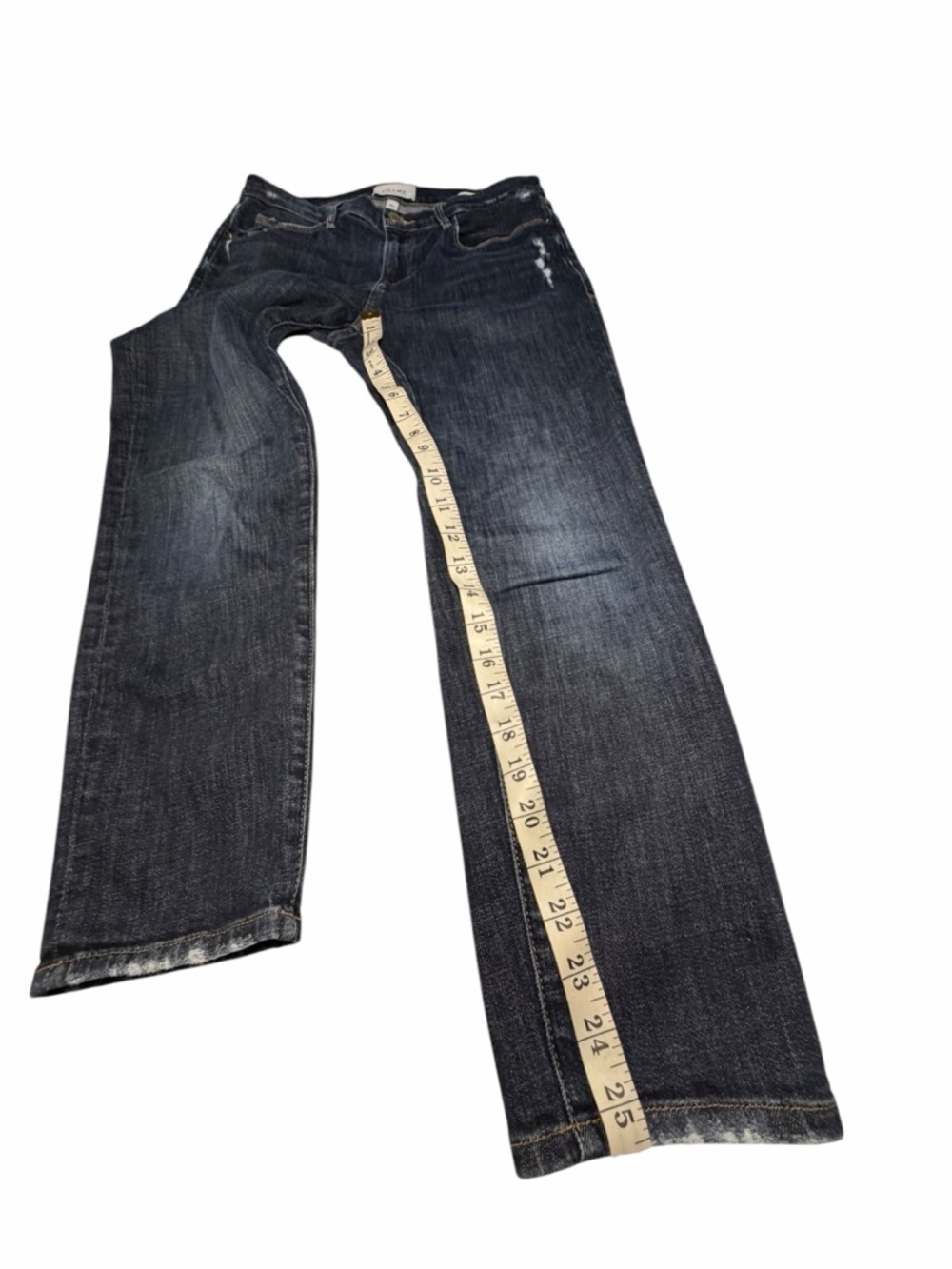 Frame Denim Le Cargon Crop Straight Jeans in Dark Wash Sz 25 - Picture 9 of 12
